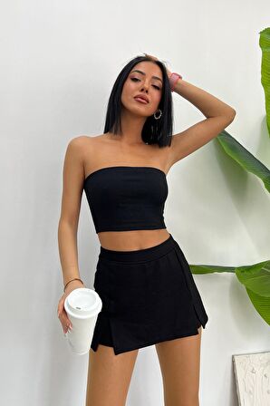 Kaşkorse Fitilli Crop Straplez