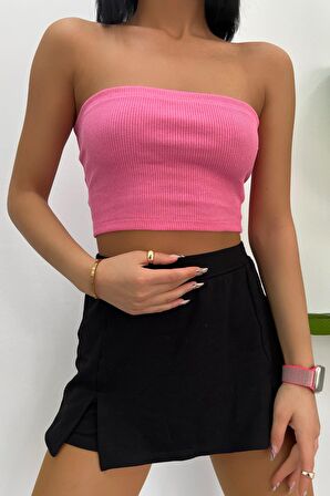 Kaşkorse Fitilli Crop Straplez