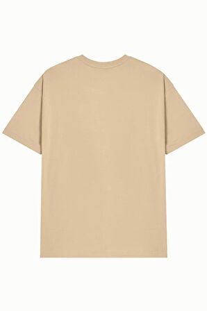 Unisex %100 Pamuk Basic Avrupa Kalıp/Oversize Fit Kesim Bisiklet Yaka Kısa Kollu T-Shirt