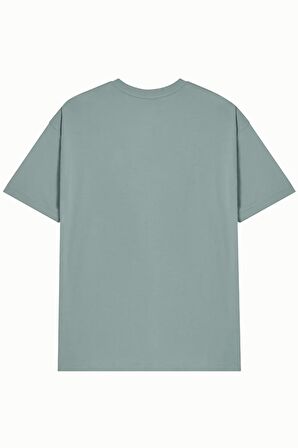 Unisex %100 Pamuk Basic Avrupa Kalıp/Oversize Fit Kesim Bisiklet Yaka Kısa Kollu T-Shirt