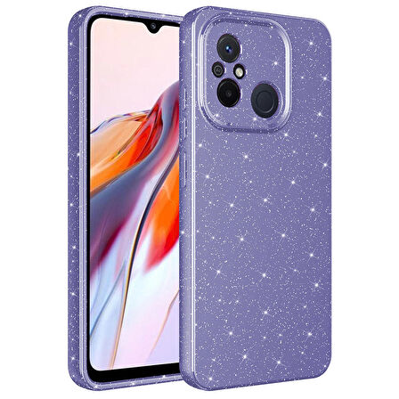 Gpack Xiaomi Poco C55 Kılıf Koton Simli Silikon Arka Kapak Kamera Korumalı