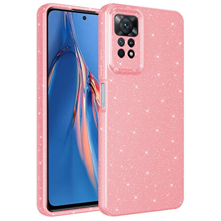 Gpack Xiaomi Redmi Note 12 4G Kılıf Koton Simli Silikon Arka Kapak Kamera Korumalı