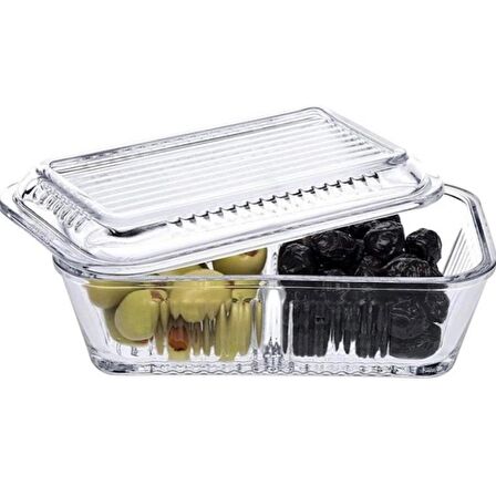 2 li Frigo Studio Bölmeli Cam Saklama Kabı 480 cc