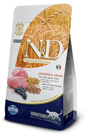 N & D Ancestral Grain Kuzu, Kılçıksız Buğday, Yulaf & Yaban Mersini Yetişkin Kedi Maması, 5 Kg