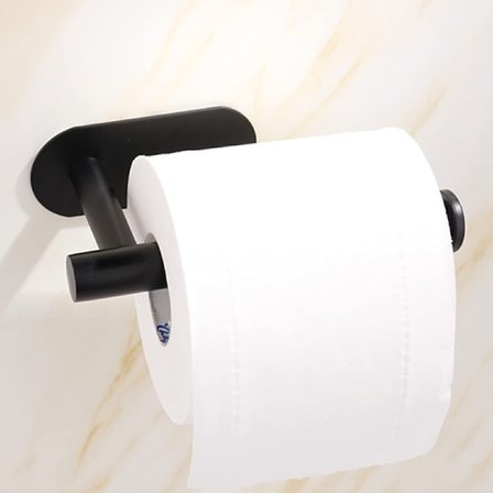 Mat Siyah Kendinden Yapışkanlı Tuvalet Kağıtlığı