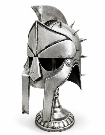 Spartalı Gladyatör Miğferi Biblosu - Metal - 45x20 cm Dekoratif Obje