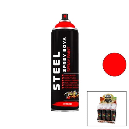 Steel Sprey Boya Kırmızı 200 ml