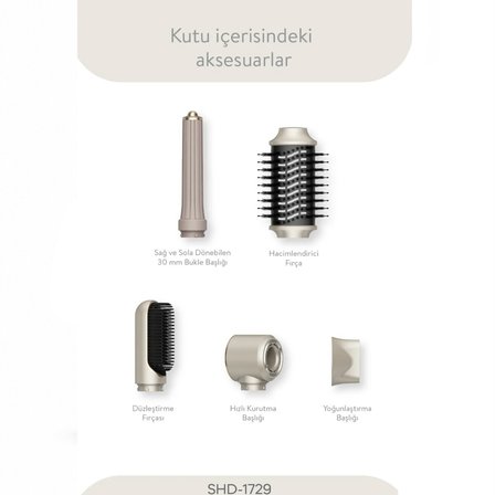 Sinbo Air Brush Saç Şekillendirme Cihazı - 5 Başlıklı - Rose Gold Renk