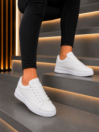 Unisex Ortopedik Rahat Spor Ayakkabı - Beyaz