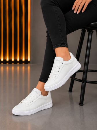 Unisex Ortopedik Rahat Spor Ayakkabı - Beyaz