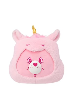 MINISO Care Bears Lisanslı Cheer Peluş Yastık 35 Cm – Kostümlü Baş Şekilli Dekoratif Minder