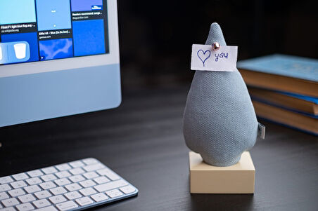 Kayigo  Woody Krem Üçlü Ofis  Seti - Mavi Ladin