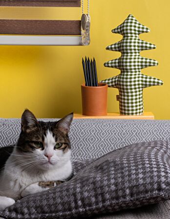 Kayigo Lavender Kalemlik & Notluk - Yeşil Pötikareli Çam