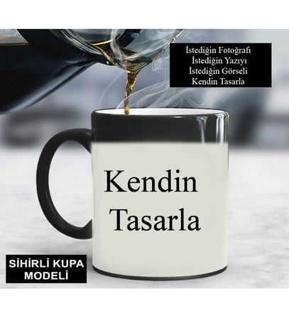 Kendin Tasarla Sihirli Kupa Bardak