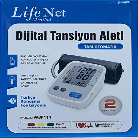 Life Net WBP114 Dijital Koldan Ölçer Konuşan Tansiyon Aleti