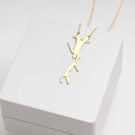 925 Ayar Gümüş Sporcu Akrobat Kolye Özel Tasarım