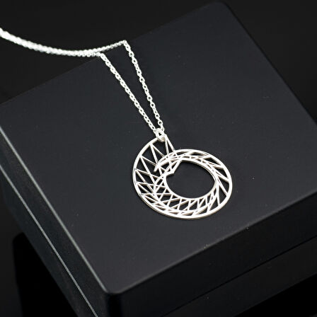 925 Ayar Gümüş Deniz Kabuğu Origami Kolye Özel Tasarım