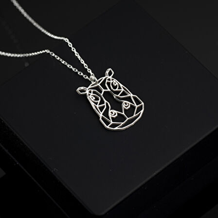 925 Ayar Gümüş Su Aygırı Kolye Özel Tasarım