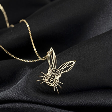 925 Ayar Gümüş Tavşan Yüzü Kolye Özel Tasarım