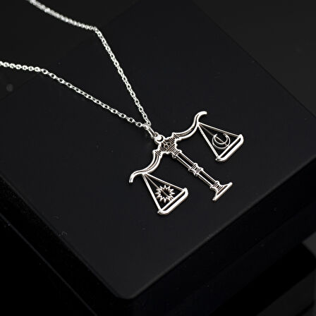 925 Ayar Gümüş Terazi Kolye Özel Tasarım