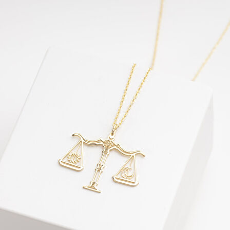 925 Ayar Gümüş Terazi Kolye Özel Tasarım