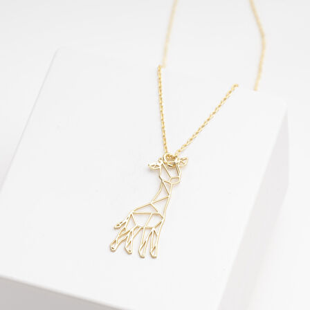 925 Ayar Gümüş Zürafa Kolye Özel Tasarım