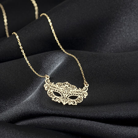 925 Ayar Gümüş Maske Kolye Özel Tasarım