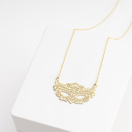 925 Ayar Gümüş Maske Kolye Özel Tasarım