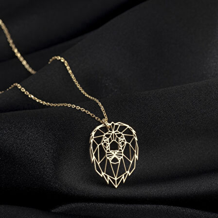 925 Ayar Gümüş Aslan Figürlü Kolye Özel Tasarım