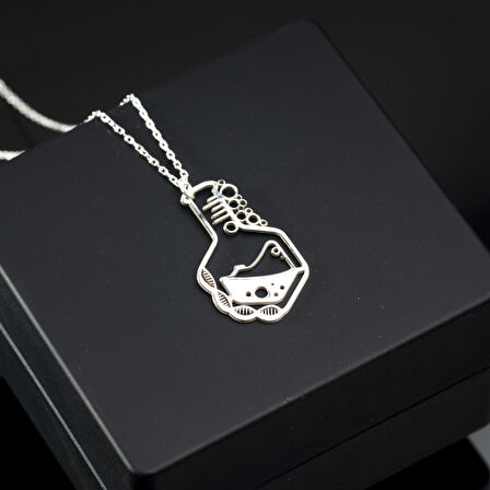 925 Ayar Gümüş Kimya Beger Glass Kolye Özel Seri