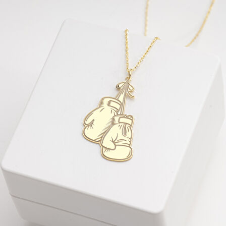 925 Ayar Gümüş Boks Eldiveni Kolye Özel Tasarım