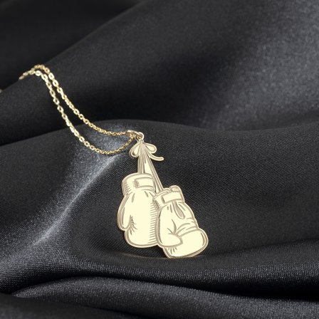 925 Ayar Gümüş Boks Eldiveni Kolye Özel Tasarım