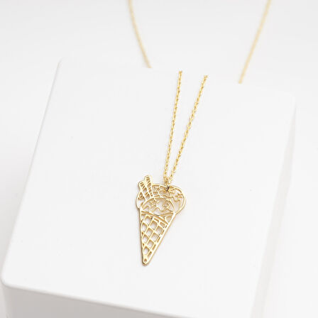 925 Ayar Gümüş Dondurma Figürlü Kolye Özel Tasarım