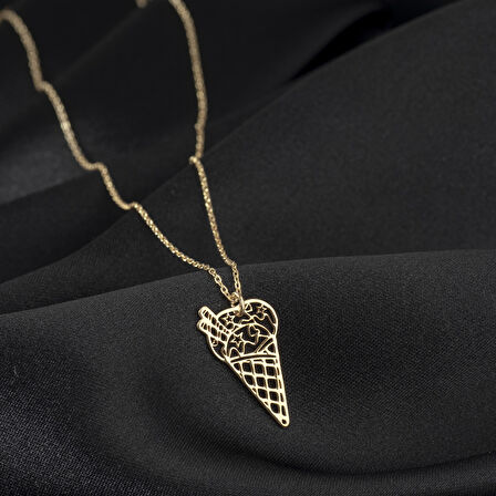 925 Ayar Gümüş Dondurma Figürlü Kolye Özel Tasarım