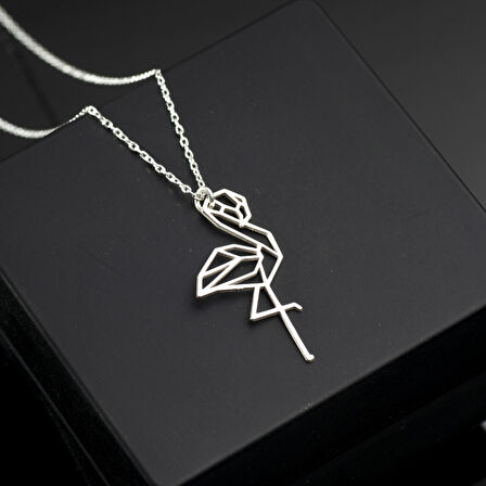 925 Ayar Gümüş Flamingo Kolye Özel Tasarım