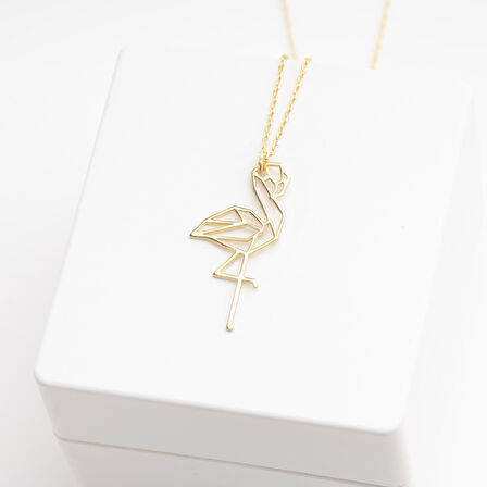 925 Ayar Gümüş Flamingo Kolye Özel Tasarım