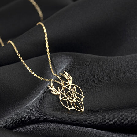 925 Ayar Gümüş Geyik Kolye Özel Tasarım