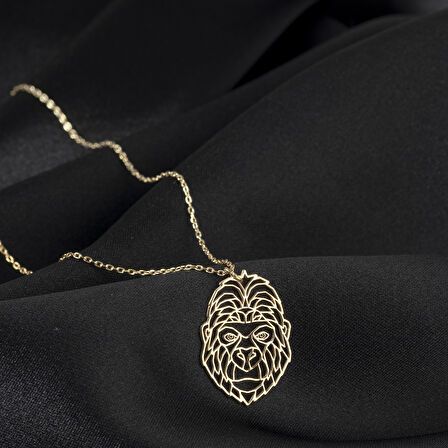 925 Ayar Gümüş Goril Figürlü Kolye Özel Seri