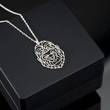 925 Ayar Gümüş Goril Figürlü Kolye Özel Seri