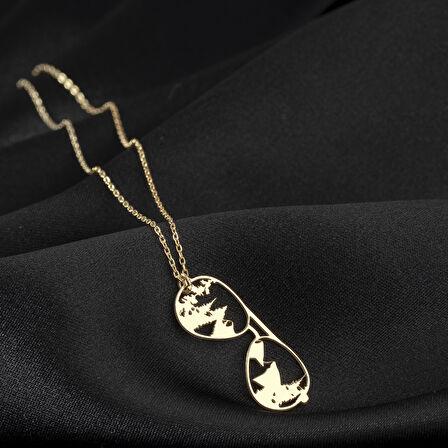 925 Ayar Gümüş Gözlük Kolye Özel Tasarım