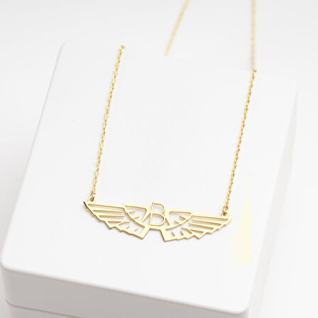 925 Ayar Gümüş Hava Kuvvetleri Askeri Harf Kolye Özel Tasarım