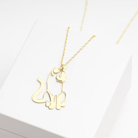 925 Ayar Gümüş Mırmır Kedi Kolye Özel Tasarım