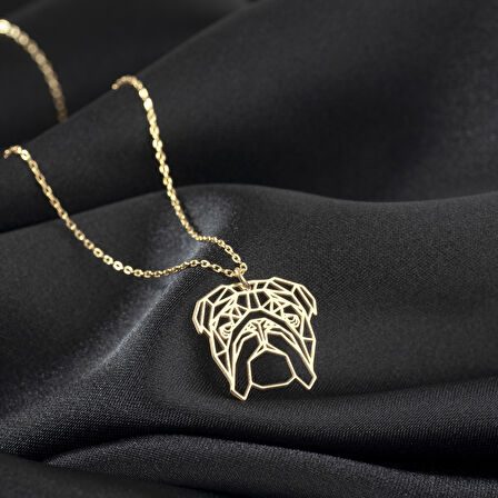 925 Ayar Gümüş  Bulldog Köpek Kolye Özel Tasarım