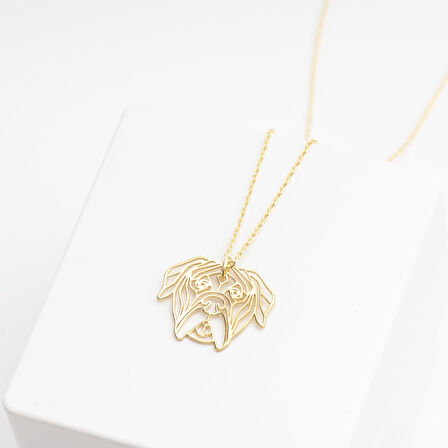 925 Ayar Gümüş  Yaşlı Bullodog Köpek Kolye Özel Tasarım