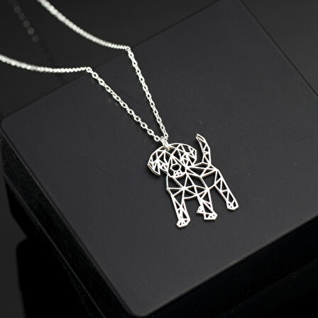 925 Ayar Gümüş İngiliz Cocker Spaniel   Köpek Kolye Özel Tasarım