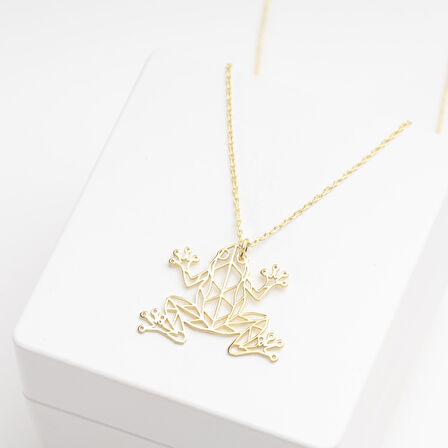 925 Ayar Gümüş Kurbağa Kolye Özel Tasarım