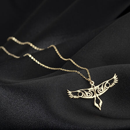 925 Ayar Gümüş Kuş Kolye Özel Tasarım