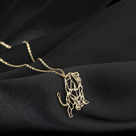 925 Ayar Gümüş Kükreyen Aslan  Kolye Özel Tasarım