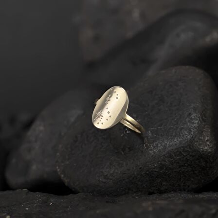 925 Ayar Gümüş Takım Yıldızı Motifli Zarif Yüzük Kişiye Özel Tasarım