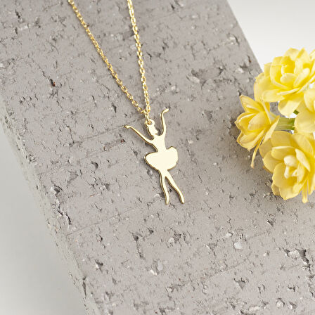 925 Ayar Gümüş Balerin Kolye Özel Tasarım